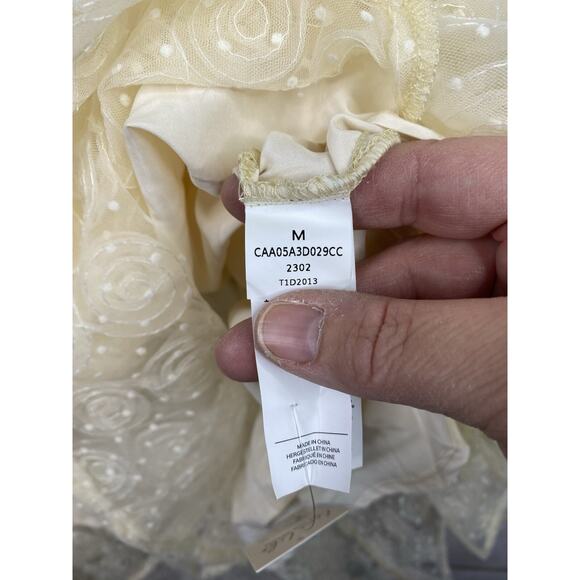 Cupshe Halter Dress Sz M Madison Ivory Lace Lined Open Back Beach Wedding NWT - Picture 8 of 13